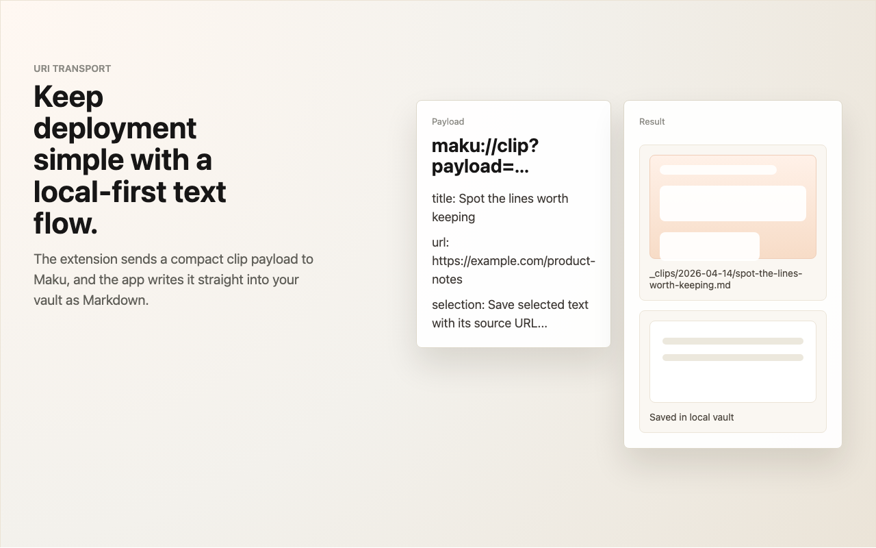 Maku Clipper payload flow screenshot